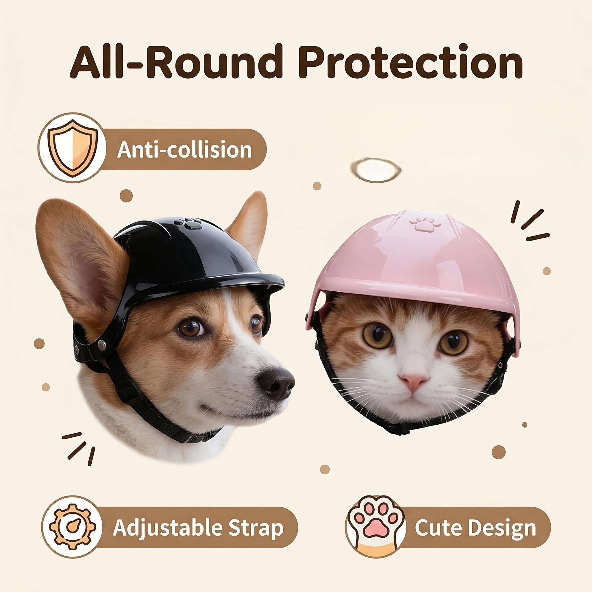 Pet Head Ears Helmet Hat, Moto – обзор и цена Motorcycle Gear Dogs