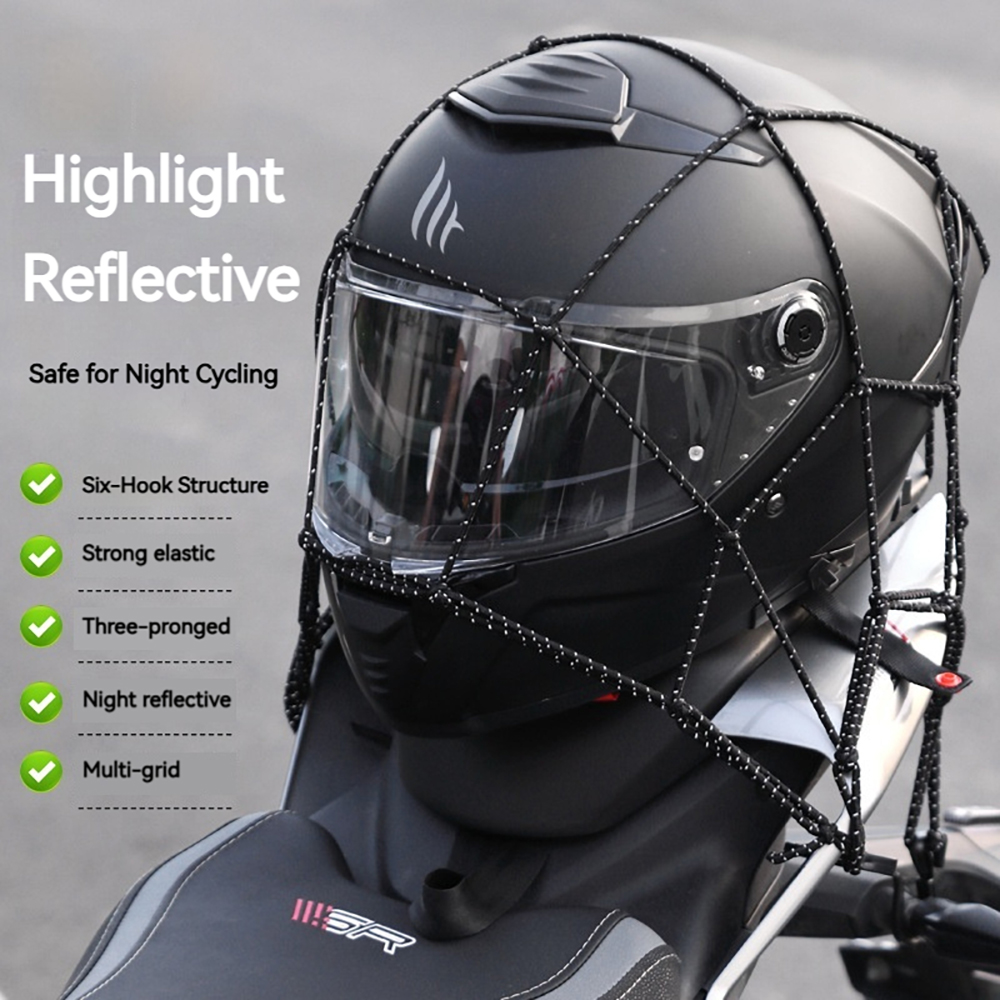 6 Hooks Luggage Net Protective – обзор и цена Motorcycle Gear Helmets