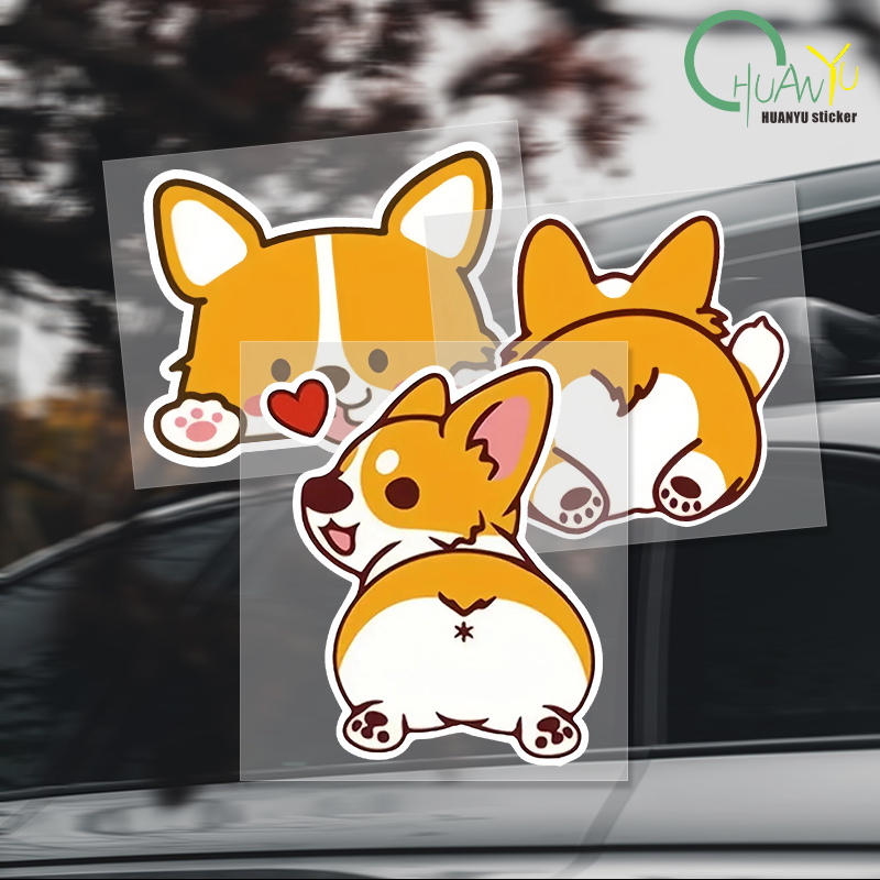 Car Cartoon Car Sticker Corgi  – обзор и цена Motorcycle Gear Helmets