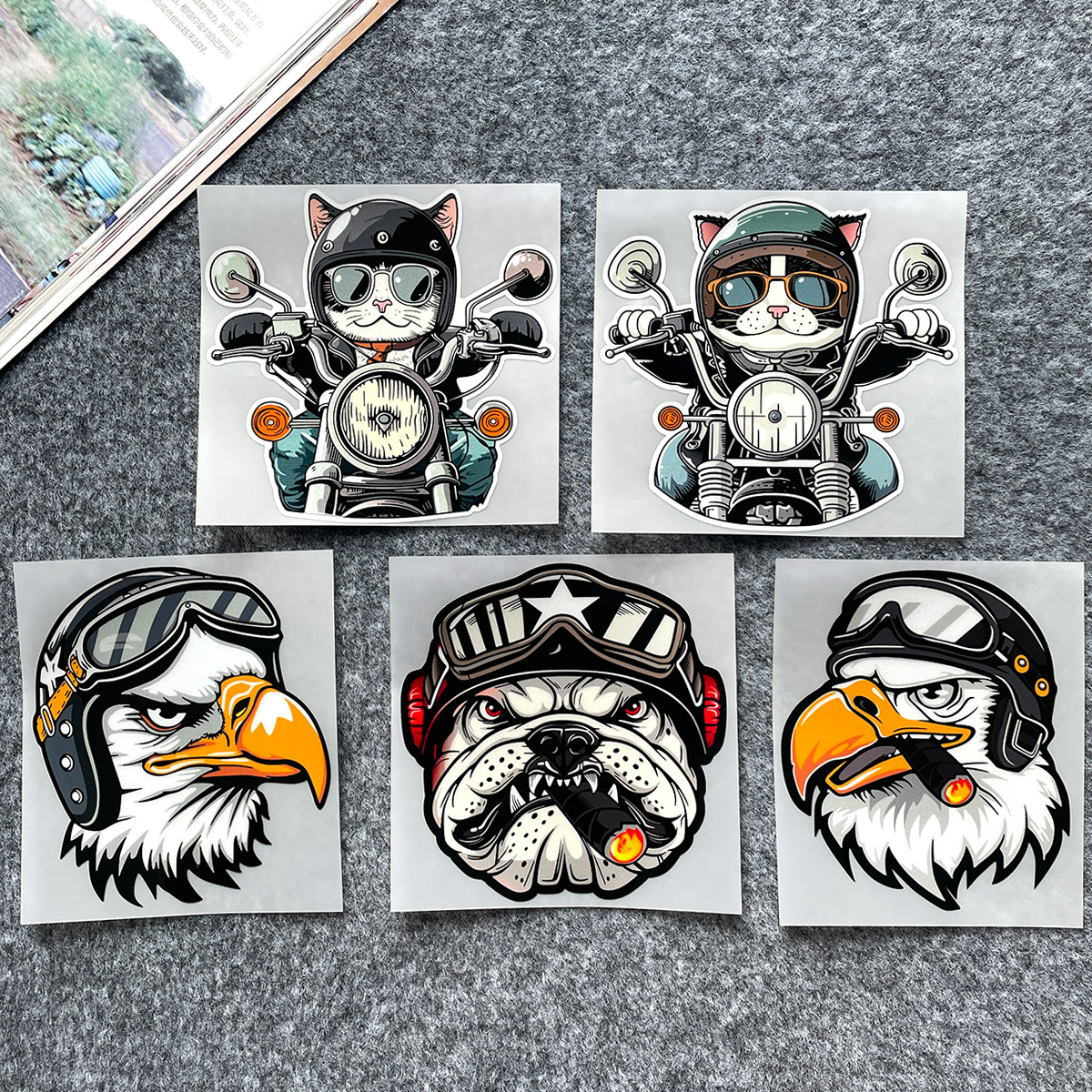 Retro Eagle/Cat/Dog Sticker Re – обзор и цена Motorcycle Gear For Dogs